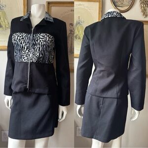 All that Jazz Fuzzy Leopard Print Skirt set